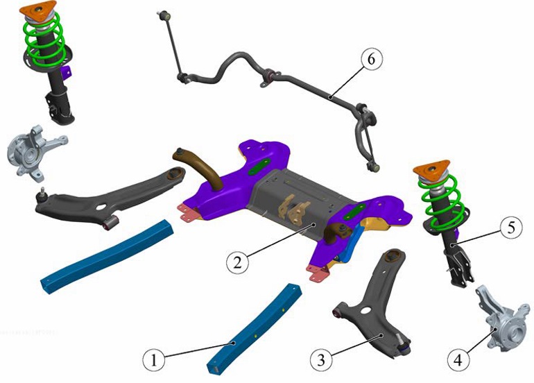 Подвеска лада х рей схема передняя устройство